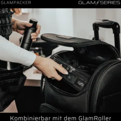 GlamSeries GlamPacker Kosmetiktasche, Make Up Rucksack ergonomisch und erweiterbar, Kosmetikbeutel mit Hitzeschutzfach, Beauty Bag für Visagisten, Friseure