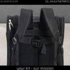 GlamSeries GlamPacker Kosmetiktasche, Make Up Rucksack ergonomisch und erweiterbar, Kosmetikbeutel mit Hitzeschutzfach, Beauty Bag für Visagisten, Friseure
