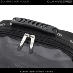 GlamSeries GlamPacker Pouch Taschen Inlay 270 x 165 x 75 mm, PVC-beschichtete Make Up Tasche mit transparentem Deckel
