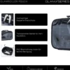 GlamSeries GlamRoller Pouch Taschen Inlay 300 x 175 x 85 mm, PVC-beschichtete Make Up Tasche mit transparentem Deckel