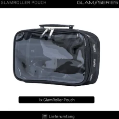 GlamSeries GlamRoller Pouch Taschen Inlay 300 x 175 x 85 mm, PVC-beschichtete Make Up Tasche mit transparentem Deckel