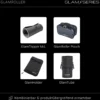 GlamSeries GlamRoller Trolley, Kosmetikkoffer mit 4x Pouches, Make-Up Artist Koffer mit Hitzeschutzfach, Organizer für Visagisten, Friseure, Beauty Case für Reisen