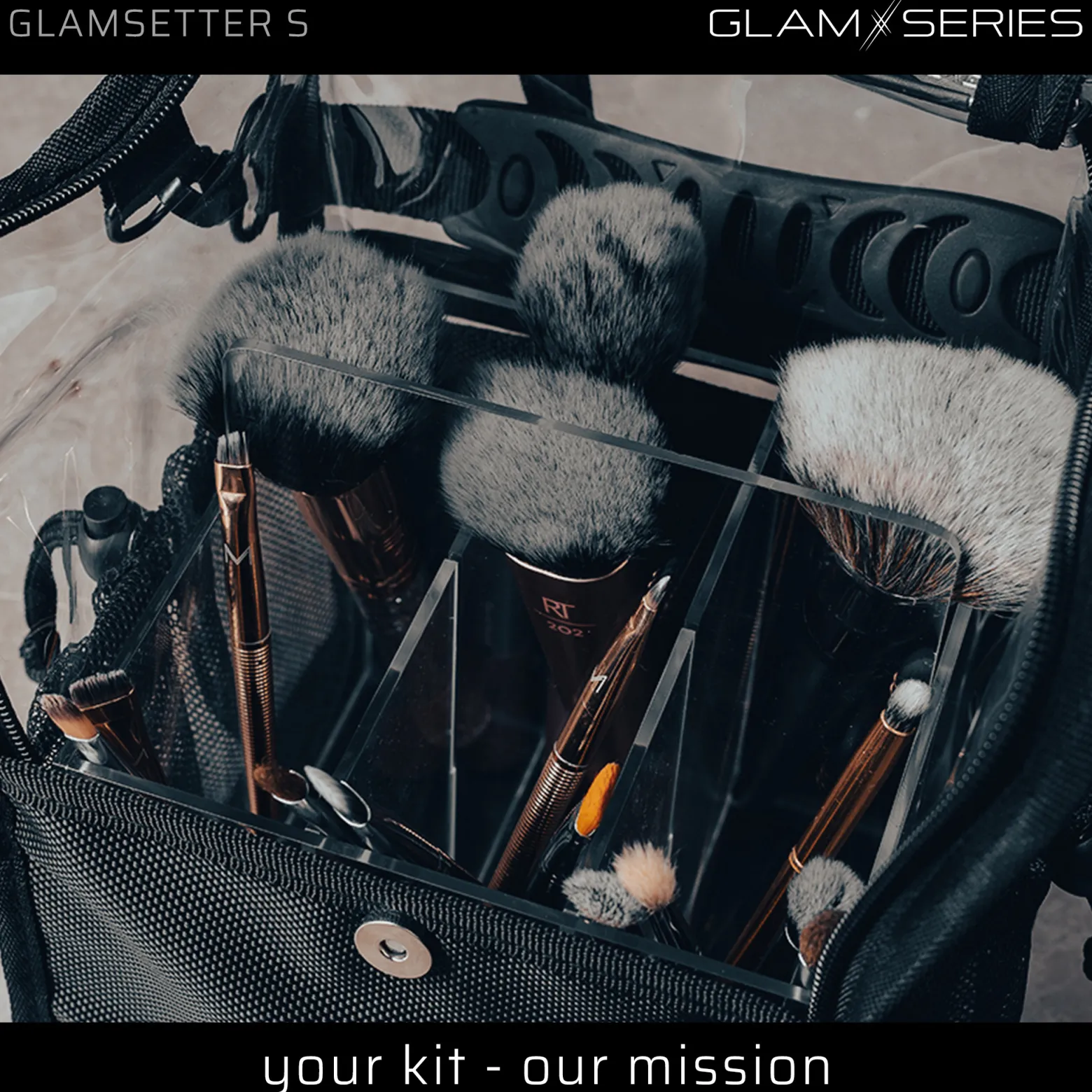 GlamSeries GlamSetter S Kosmetiktasche 175 x 165 x 230 mm, transparenter Make up Organizer mit flexiblen Trageoptionen