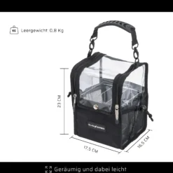 GlamSeries GlamSetter S Kosmetiktasche 175 x 165 x 230 mm, transparenter Make up Organizer mit flexiblen Trageoptionen