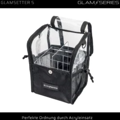 GlamSeries GlamSetter S Kosmetiktasche 175 x 165 x 230 mm, transparenter Make up Organizer mit flexiblen Trageoptionen