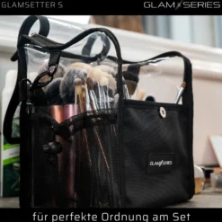 GlamSeries GlamSetter S Kosmetiktasche 175 x 165 x 230 mm, transparenter Make up Organizer mit flexiblen Trageoptionen
