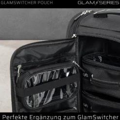 GlamSeries GlamSwitcher Pouch Taschen Inlay 270 x 130 x 110 mm, PVC-beschichtete Make Up Tasche mit transparentem Deckel