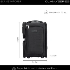 GlamSeries GlamSwitcher Trolley & Rucksack in einem, Kosmetikkoffer mit 5x Pouches, Make-Up Artist Koffer mit Hitzeschutzfach, Organizer für Visagisten, Friseure