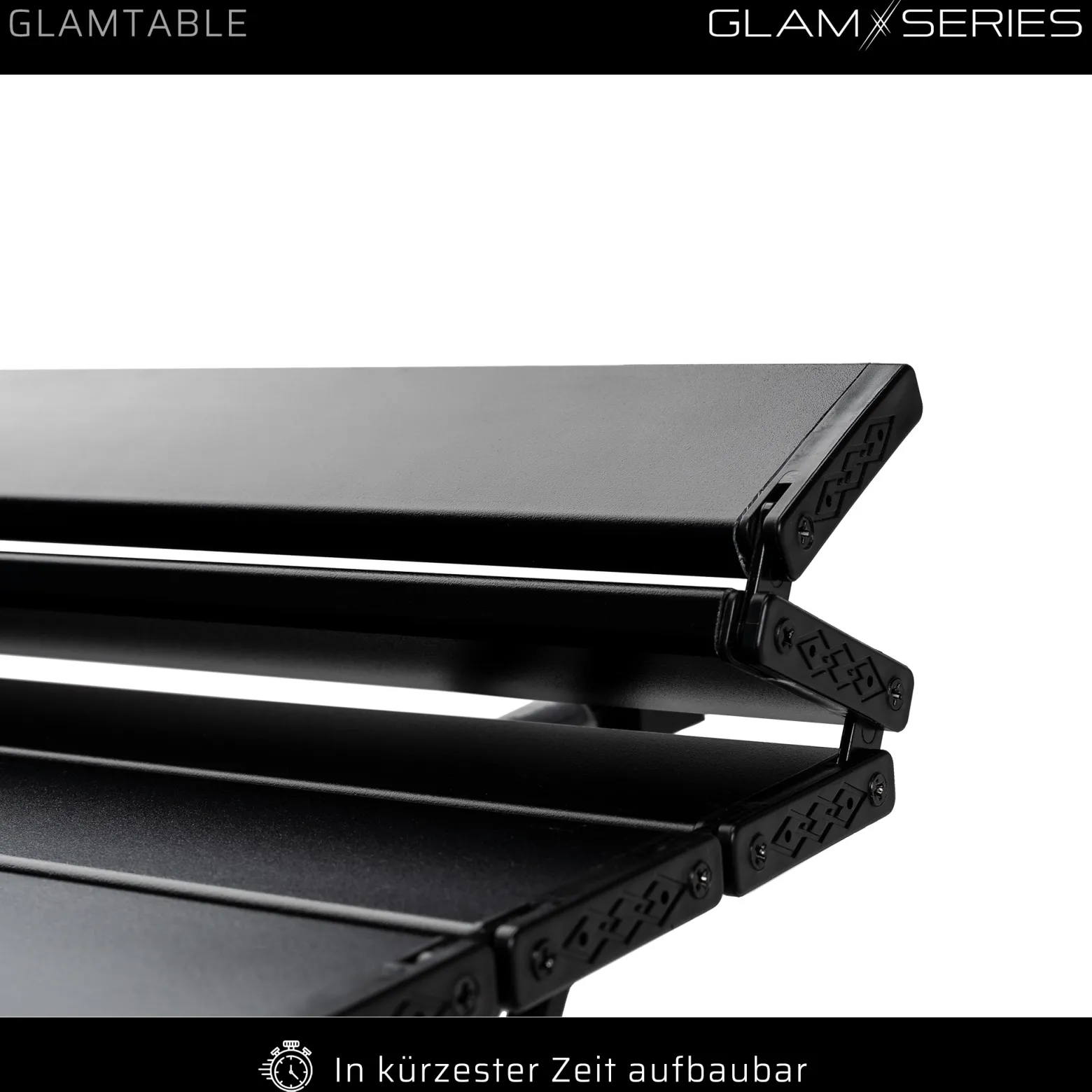 GlamSeries GlamTable Schminktisch klappbar, Frisiertisch bis 20 kg, Make Up Tisch mit Transporttasche, Kosmetiktisch für Visagisten, Friseure, Tättowierer