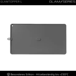 GlamSeries GlamTopper L hitzebeständige Silikonmatte 30 x 55 x 0,5 cm für Make up und Hot Tools wie Glätteisen