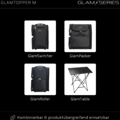 GlamSeries GlamTopper M hitzebeständige Silikonmatte 20 x 45 x 0,5 cm für Make up und Hot Tools wie Glätteisen