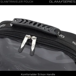 GlamSeries GlamTraveler Pouch Taschen Inlay 270 x 165 x 75 mm, PVC-beschichtete Make Up Tasche mit transparentem Deckel