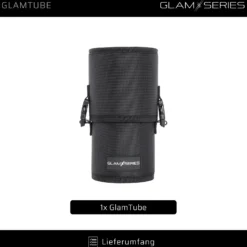 GlamSeries GlamTube Pinselhalter 23,5 x 11,5 cm zur Aufbewahrung von Make up Pinseln, 2-teiliger Schminkorganizer auch für Stifte, Brillen und Schmuck