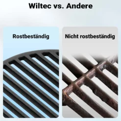 Gusseisen Grillrost rund Ø 45 cm massiv Kugelgrill und Rundgrill