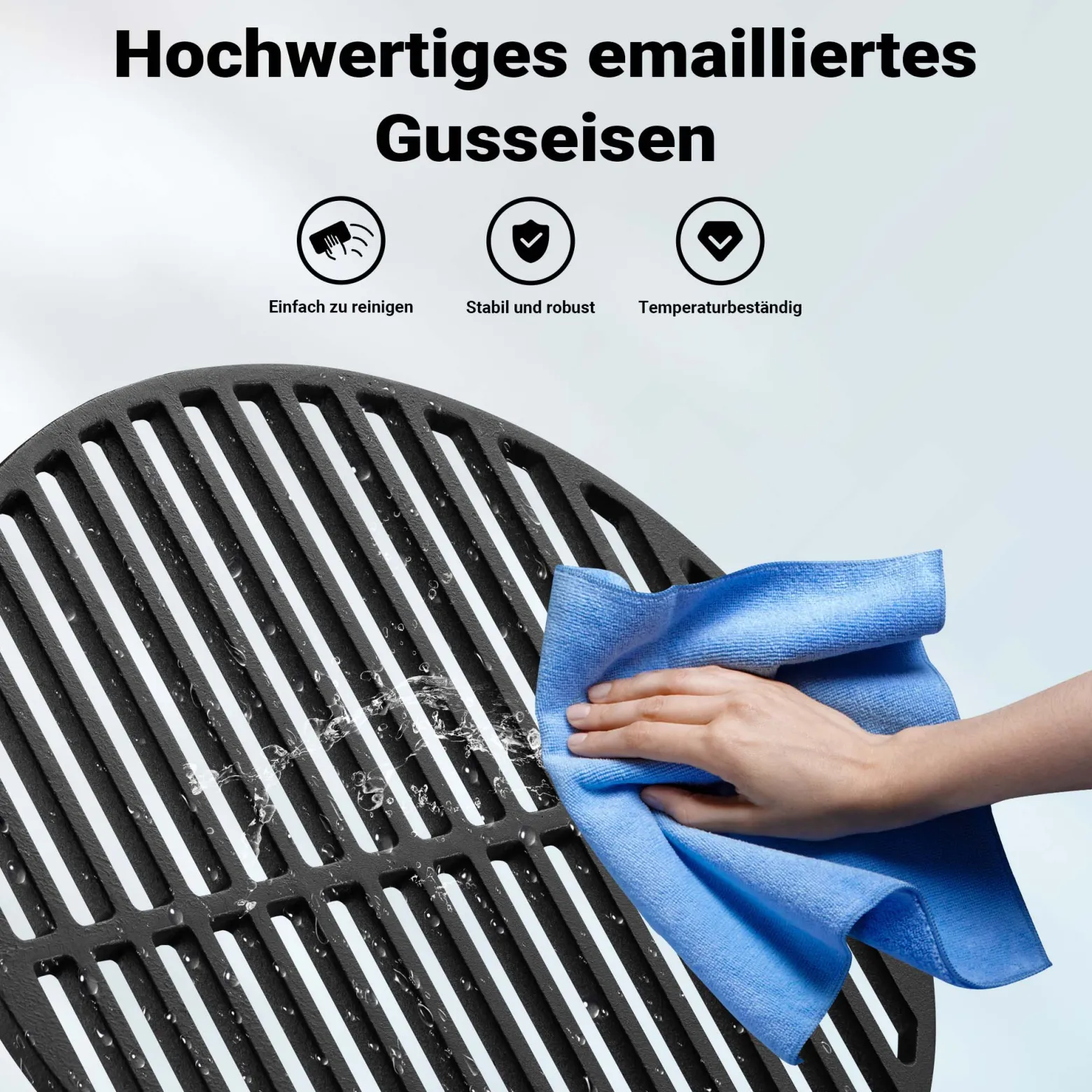 Gusseisen Grillrost rund Ø 45 cm massiv Kugelgrill und Rundgrill