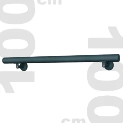 Handlauf Treppe 100cm, Handlaufset Edelstahl, Haltegriff Treppe, Wandhalter, Anthrazit