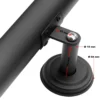 Handlauf Treppe 190cm, Handlaufset Edelstahl, Haltegriff Treppe, Wandhalter, Schwarz