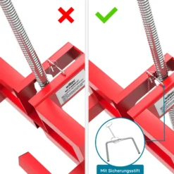 Hebevorrichtung Aufsitzmäher bis 400 kg inkl. Adapter, Heber für Rasentraktor bis 35° Neigung