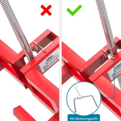 Hebevorrichtung Aufsitzmäher bis 250 kg inkl. Adapter, Heber für Rasentraktor bis 35° Neigung