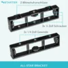 Instarter All Star Bracket Halterungsschiene - 203 x 80 x 25 mm / 3 kg max. - mit 6 Gewinden, 3 Schrauben, 2 Blitzschuhen - für Kamera, LED Licht, Handy, Mikrofon an Stativ/Kamera