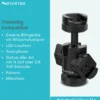 Instarter FlexMount Head Plus Kugelkopf 3-in-1 mit 2x Blitzschuh, Stativkopf für 1/4" und 3/8" Anschluss, 180° schwenkbar zur Winkelanpassung, hochwertiges Kamera Zubehör aus Aluminium