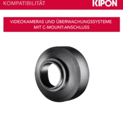 Kipon Objektiv Adapter für T2-Gewinde auf C-Mount-Anschluss, Objektivadapter für Foto und Überwachung, einfache Montage, praktisches Kamera Zubehör