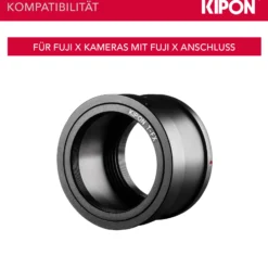 Kipon T2 Adapter für Fuji X Objektivadapter Anschlussring für Objektive, Teleskope und Mikroskope, Kamera Zubehör für Systemkamera