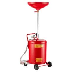 Ölauffanggerät für 68l, höhenverstellbar 98-157cm mit 4-Rad-Fahrwerk, Entleerung mittels Luftdruck