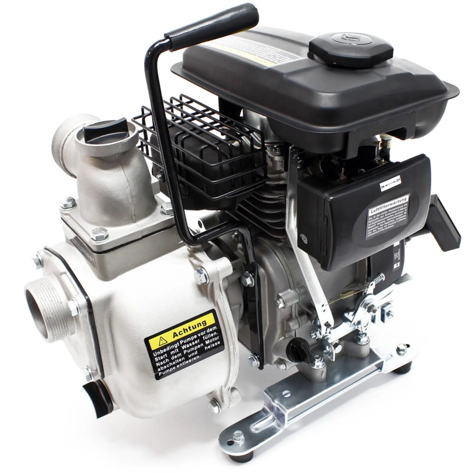 LIFAN Benzin Wasserpumpe 1,4kW (2,5PS) 9m³/h 20m Förderhöhe, Gartenpumpe mit 50mm (2") Anschluss und 4 Takt Motor, Motorpumpe