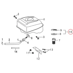 LIFAN Ersatzteil für 6,5-15 PS Benzinmotor Tankdeckel, Krafstofftank-Deckel für Benzin Motor, Go Kart Motor E10 kompatibel