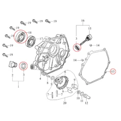 LIFAN Ersatzteil für 15 PS Benzinmotor Dichtungssatz, Ersatzteil für 12 kW Benzin Motor, Go Kart Motor E10 kompatibel