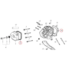 LIFAN Ersatzteil für 15 PS Benzinmotor Dichtungssatz, Ersatzteil für 12 kW Benzin Motor, Go Kart Motor E10 kompatibel