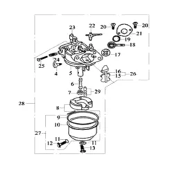 LIFAN Ersatzteil für 9 PS Benzinmotor Vergaser, leistungsstarker 4-Takt Motor, Benzin Motor luftgekühlt, Go-Kart Motor E10 kompatibel
