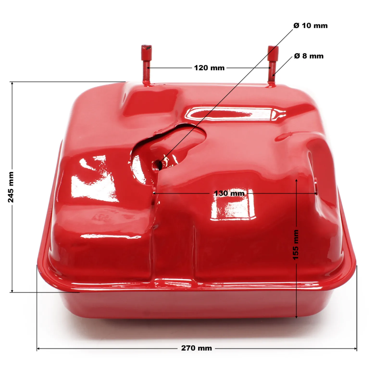 LIFAN Ersatzteil für 13 PS Benzinmotor Benzintank rot 6,5 l, 4,8 Kw Benzin Motor, Go Kart Motor E10 kompatibel