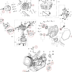 LIFAN Ersatzteil für 13 PS Benzinmotor Dichtungssatz, Ersatzteil für 9,5 kW Benzin Motor, Go Kart Motor E10 kompatibel