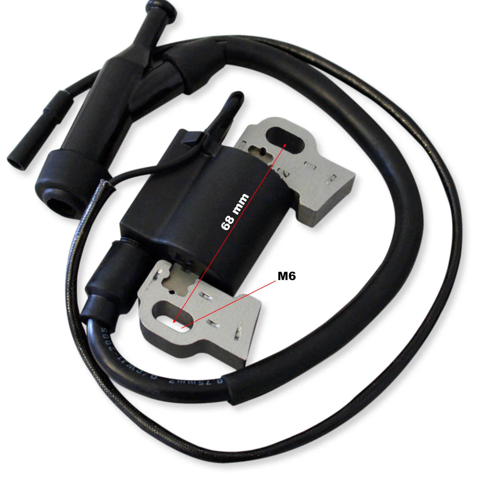 LIFAN Ersatzteil für 6,5 PS Benzinmotor Zündspule mit Zündkabel, leistungsstarker 4-Takt Motor, Benzin Motor Hubraum 196 ccm E10 kompatibel