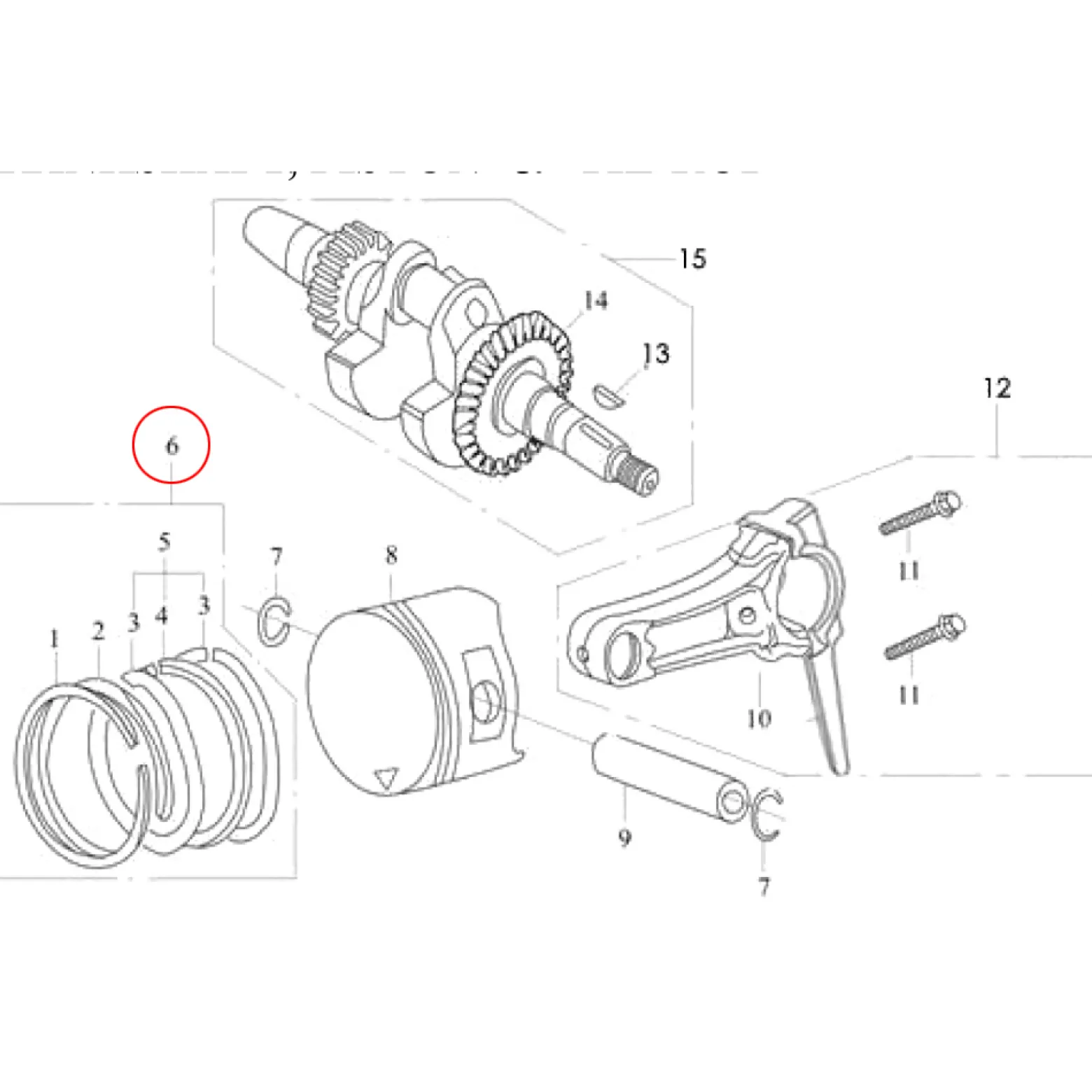 LIFAN Ersatzteil für 6,5 PS Benzinmotor Dichtungssatz, leistungsstarker 4-Takt Motor, Benzin Motor Hubraum 196 ccm E10 kompatibel