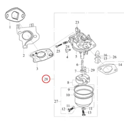 LIFAN Ersatzteil für 6,5 PS Benzinmotor Vergaser ohne Benzinhahn, leistungsstarker 4-Takt Motor, Benzin Motor Hubraum 196 ccm E10 kompatibel