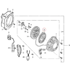 LIFAN Ersatzteil für 6,5 PS Benzinmotor Rücklauffeder Handstarter, leistungsstarker 4-Takt Motor, Benzin Motor Hubraum 196 ccm E10 kompatibel