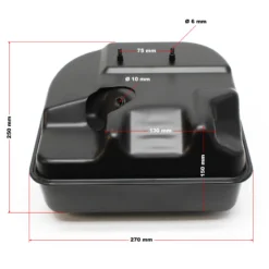 LIFAN Ersatzteil für 9 PS Benzinmotor Benzintank schwarz 6 l, leistungsstarker 4-Takt Motor, Benzin Motor luftgekühlt, Go-Kart Motor E10 kompatibel