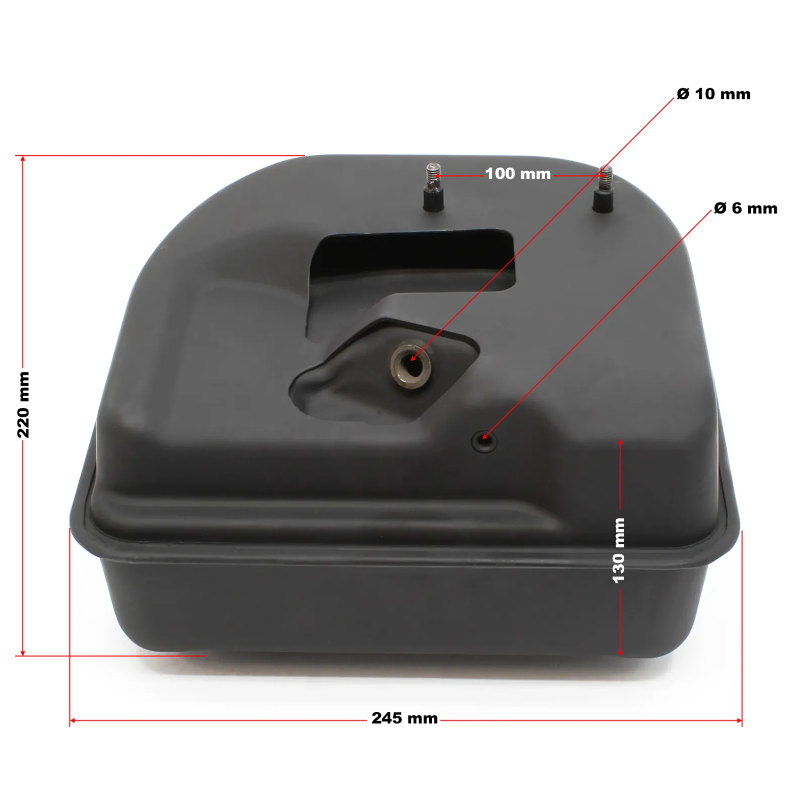 LIFAN Ersatzteil für 6,5 PS Benzinmotor Benzintank schwarz 3,6 l, leistungsstarker 4-Takt Motor, Benzin Motor Hubraum 196 ccm E10 kompatibel
