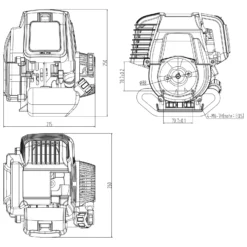 LIFAN 139F-2 Benzinmotor mit Seilzug und 1,2PS für Kettensägen, Laubbläser, Rasentrimmer & Erdbohrer