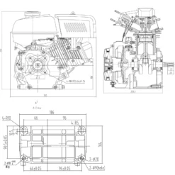 LIFAN 168 FD-2B E-Start Benzinmotor mit 6,5 PS Einzylinder für Kleinmaschinen & Karts, luftgekühlter 4-Takt Motor mit 19,05 mm Kurbelwelle, OHV-Ventilsteuerung & 196 cc Hubraum