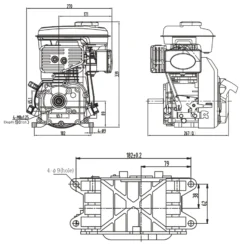 LIFAN 152 Handstart Benzinmotor mit 2,45 PS (1,8 kW) Einzylinder für Kleinmaschinen & Karts, luftgekühlter 4-Takt Motor mit 15 mm Kurbelwelle und OHV-Ventilsteuerung