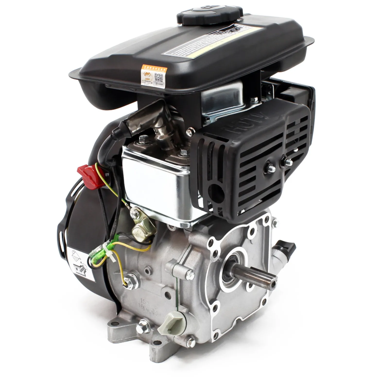 LIFAN 152 Handstart Benzinmotor mit 2,45 PS (1,8 kW) Einzylinder für Kleinmaschinen & Karts, luftgekühlter 4-Takt Motor mit 15 mm Kurbelwelle und OHV-Ventilsteuerung