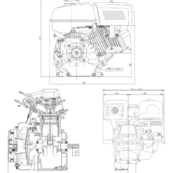 LIFAN 168 Handstart Benzinmotor mit 6,5 PS Einzylinder für Kleinmaschinen & Karts, luftgekühlter 4-Takt Motor mit 20 mm Kurbelwelle, OHV-Ventilsteuerung & 196 cc Hubraum