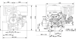 LIFAN 190 Handstart Benzinmotor mit 15 PS Einzylinder für Kleinmaschinen & Karts, luftgekühlter 4-Takt Motor mit 25,4 mm Kurbelwelle, OHV-Ventilsteuerung & 420 cc Hubraum