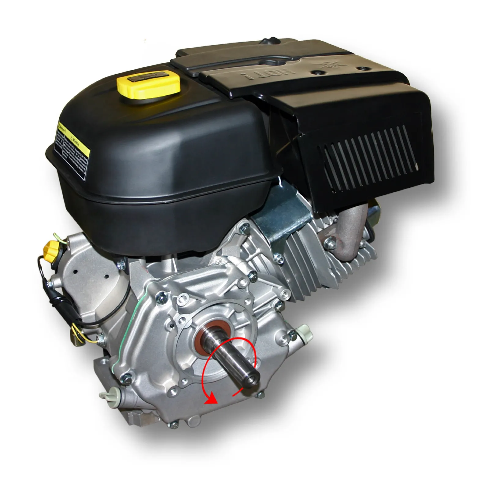 LIFAN 190 Handstart Benzinmotor mit 15 PS Einzylinder für Kleinmaschinen & Karts, luftgekühlter 4-Takt Motor mit 25,4 mm Kurbelwelle, OHV-Ventilsteuerung & 420 cc Hubraum