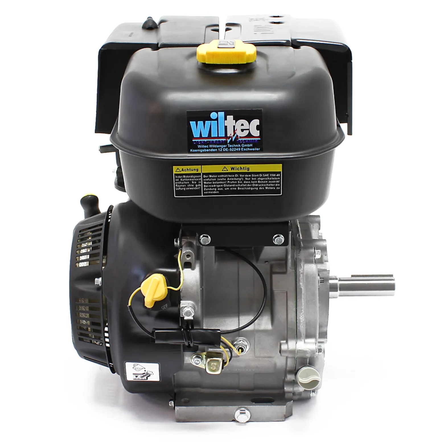LIFAN 190 Handstart Benzinmotor mit 15 PS (10 kW) Einzylinder für Kleinmaschinen & Karts, luftgekühlter 4-Takt Motor mit 25 mm Kurbelwelle und OHV-Ventilsteuerung