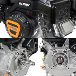 LIFAN KP460 Benzinmotor mit 15,6 PS Einzylinder für Rüttelplatten und Baumaschinen, luftgekühlter 4-Takt Motor mit 25 mm Kurbelwelle, OHV-Ventilsteuerung & 459 cc Hubraum